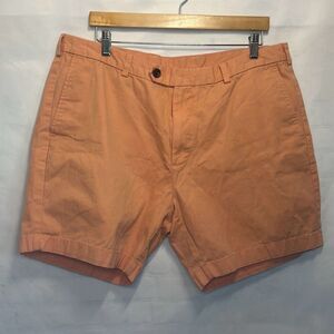 Brooks Brothers 346 Mens Orange Cotton Chino Shorts Bermuda size 40